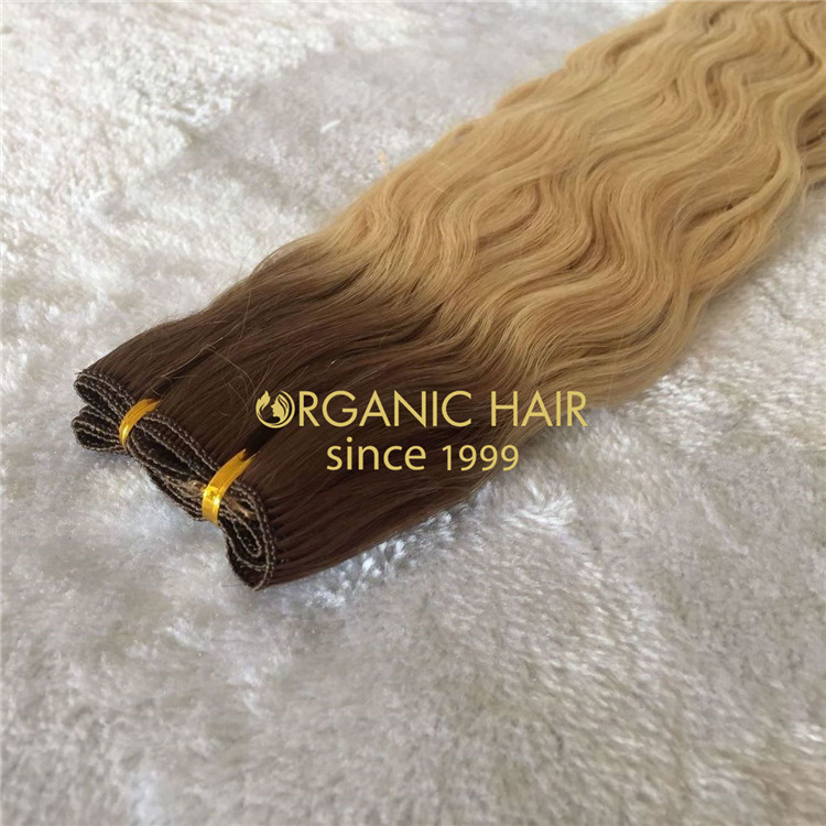 Wholesale human hair extensions--hand tied weft C37